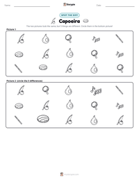 Capoeira printable worksheet preview