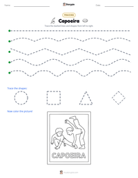 Capoeira printable worksheet preview