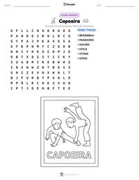 Capoeira printable worksheet preview