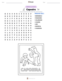 Aperçu de la feuille de travail imprimable Capoeira