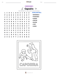 Capoeira yazdırılabilir çalışma sayfası önizlemesi