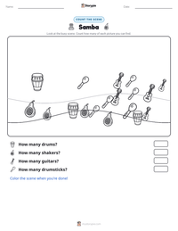 Samba printable worksheet preview