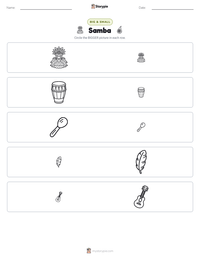 Samba printable worksheet preview