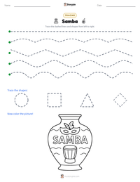 Samba printable worksheet preview