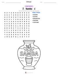 Samba printable worksheet preview