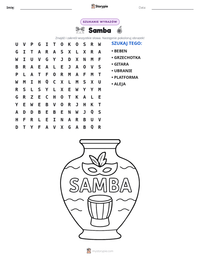 Podgląd drukowalnego arkusza ćwiczeń Samba