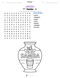 Samba yazdırılabilir çalışma sayfası önizlemesi