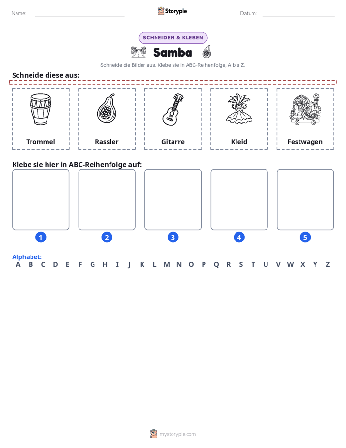 Schneiden & Einfügen Alphabet