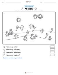 Abaporu printable worksheet preview