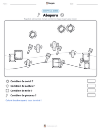 Aperçu de la feuille de travail imprimable Abaporu