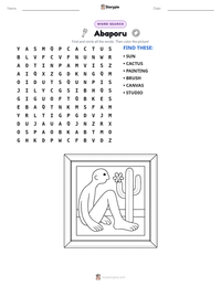 Abaporu printable worksheet preview