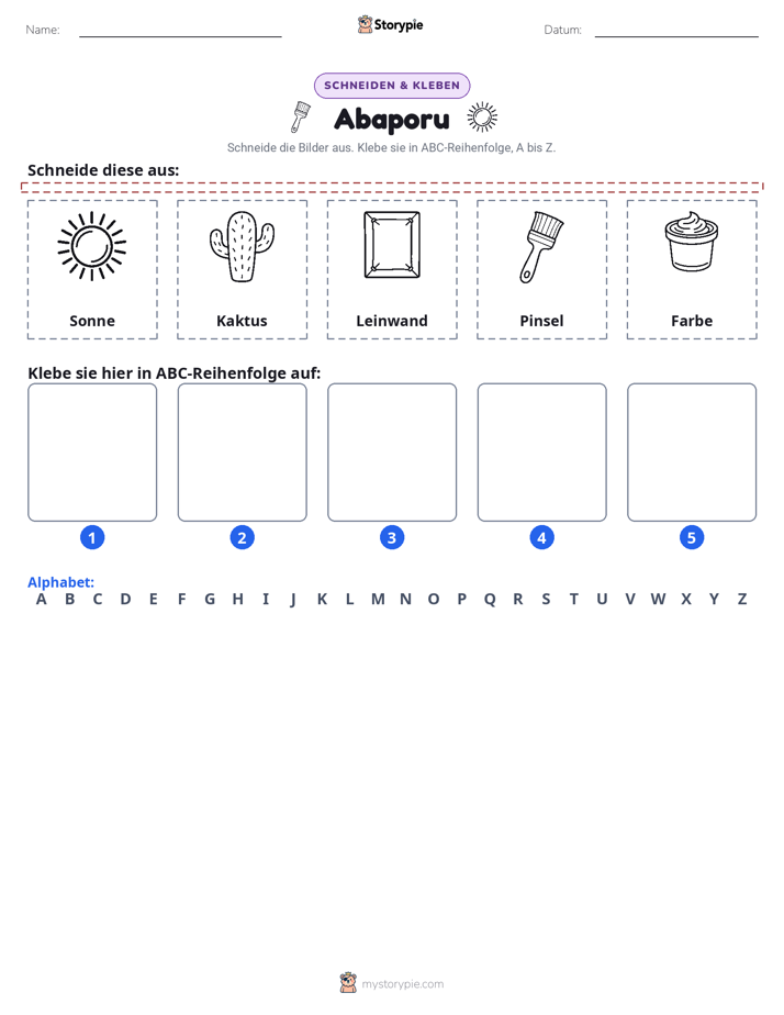 Schneiden & Einfügen Alphabet