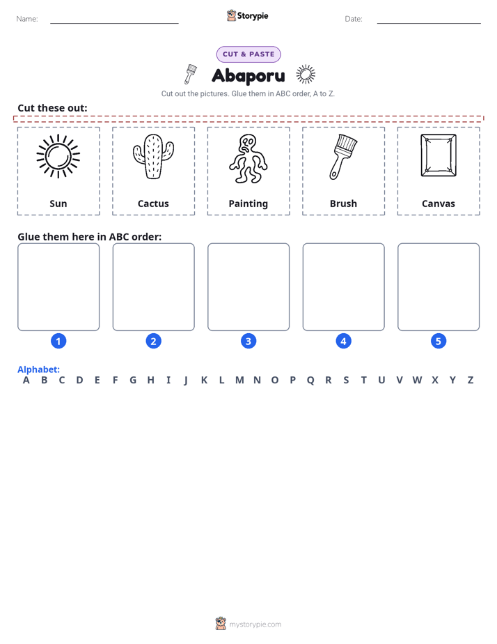 Cut & Paste Alphabet