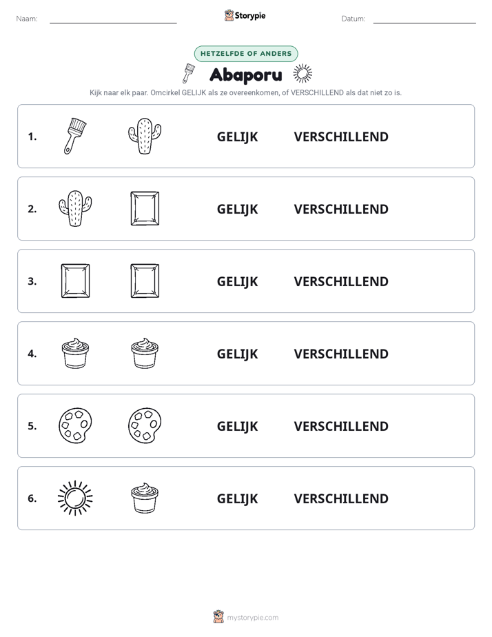 Zelfde of Verschillend