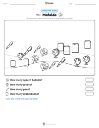 Mafalda printable worksheet preview