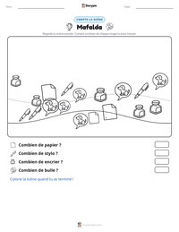 Aperçu de la feuille de travail imprimable Mafalda
