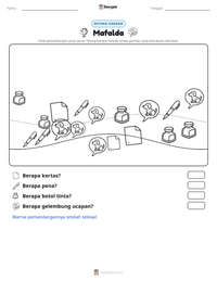 Prabaca lembar kerja cetak Mafalda