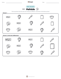 Mafalda printable worksheet preview