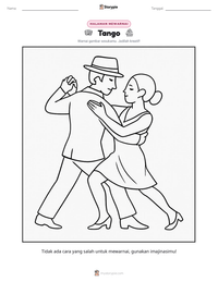 Prabaca lembar kerja cetak Tango