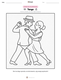 Podgląd drukowalnego arkusza ćwiczeń Tango