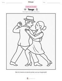 Prévia da folha de atividades imprimível Tango