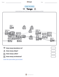 Tango printable worksheet preview