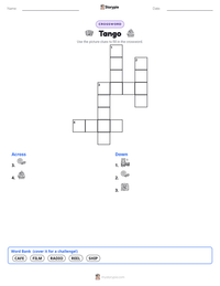 Tango printable worksheet preview