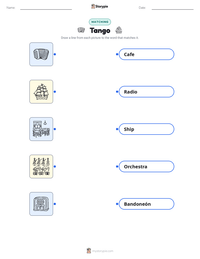 Tango printable worksheet preview