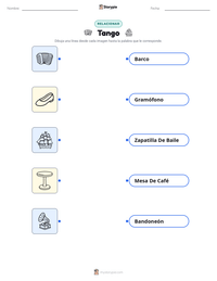 Vista previa de la hoja de trabajo imprimible de Tango