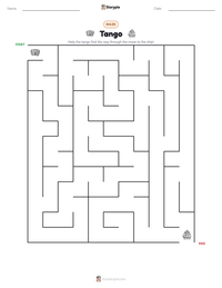 Tango printable worksheet preview