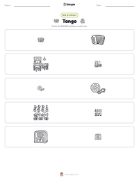 Tango printable worksheet preview