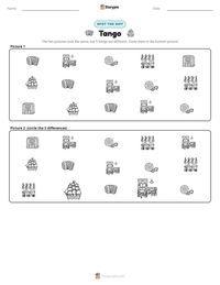 Tango printable worksheet preview