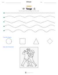 Tango printable worksheet preview