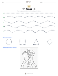 Aperçu de la feuille de travail imprimable Tango