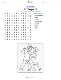 Tango printable worksheet preview