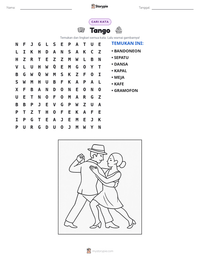 Prabaca lembar kerja cetak Tango