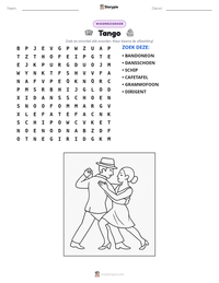 Tango afdrukbare werkblad voorbeeld