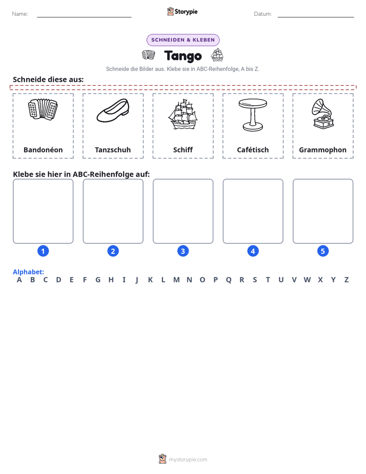 Schneiden & Einfügen Alphabet