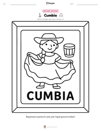 Cumbia yazdırılabilir çalışma sayfası önizlemesi