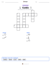 Cumbia printable worksheet preview