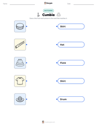 Cumbia printable worksheet preview