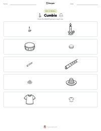 Cumbia printable worksheet preview