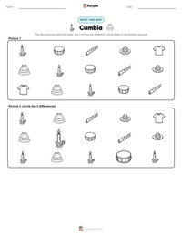 Cumbia printable worksheet preview