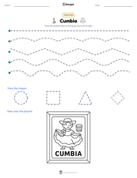 Cumbia printable worksheet preview