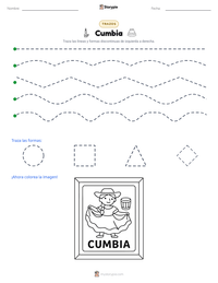 Vista previa de la hoja de trabajo imprimible de Cumbia