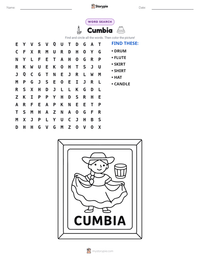 Cumbia printable worksheet preview