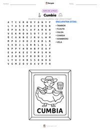 Vista previa de la hoja de trabajo imprimible de Cumbia