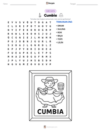 Prabaca lembar kerja cetak Cumbia