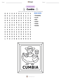 Cumbia afdrukbare werkblad voorbeeld