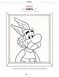 Astérix afdrukbare werkblad voorbeeld